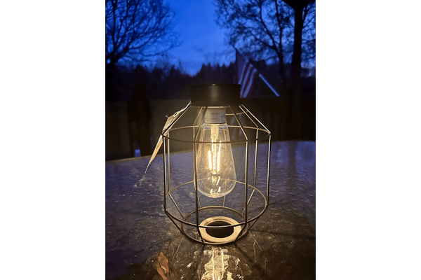 CASALUX Solar Cylinder Geometric Lantern