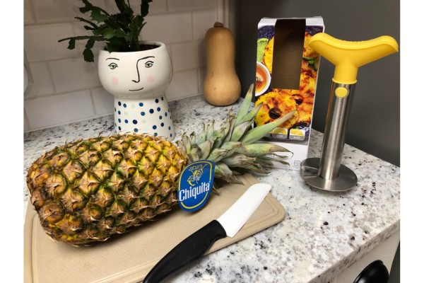 Ready to Cut Pineapple with Crofton Pineapple Slicer